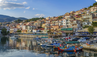 Plomari village, home of ouzo, south Lesvos